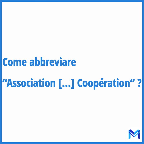Come abbreviare “Association Française pour le Nommage Internet en Coopération“ in francese?