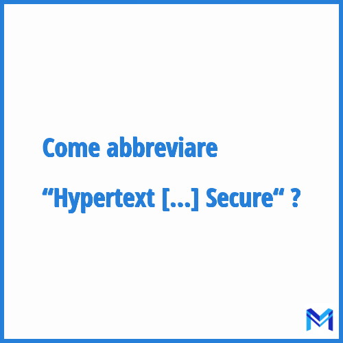Come abbreviare “Hypertext Transfer Protocol Secure“ in francese?
