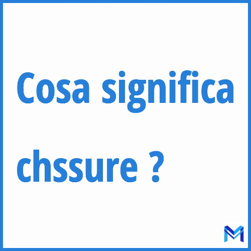 Cosa significa ”chssure” ?