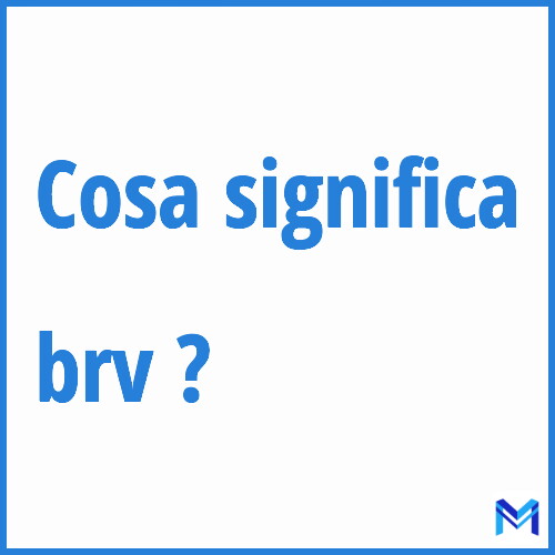 Cosa significa ”brv” ?